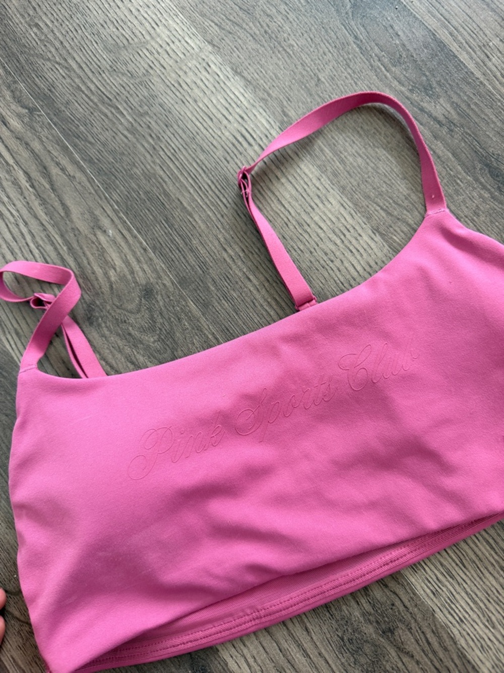PINK Victoria's Secret Hot Pink Logo Bralette